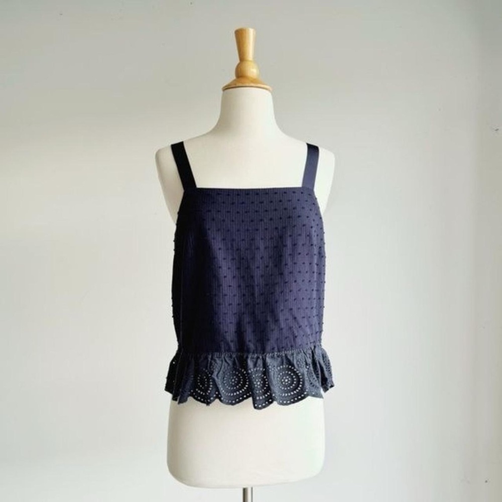 J.Crew Navy Peplum Tank Size 2